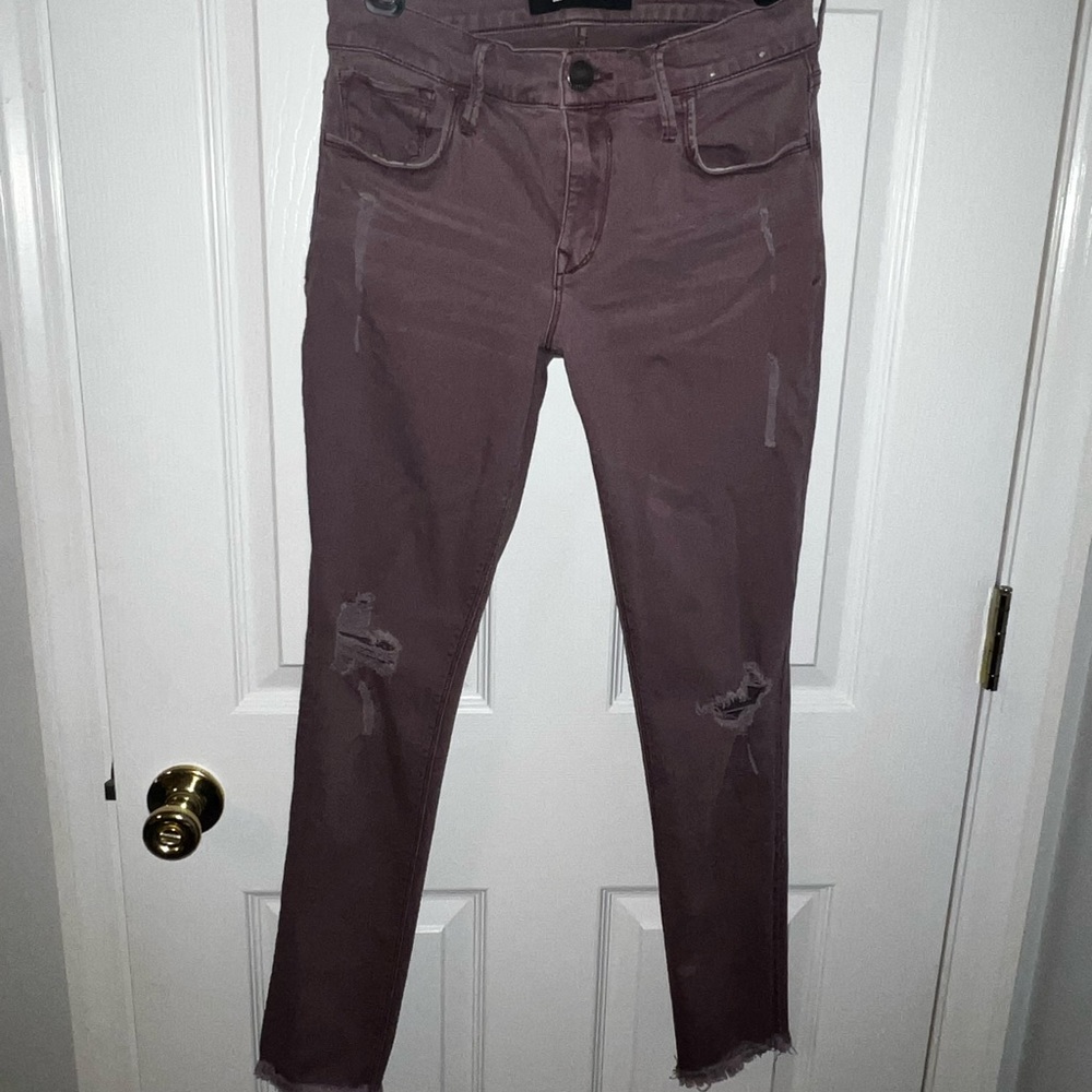Express ripped mauve jeans